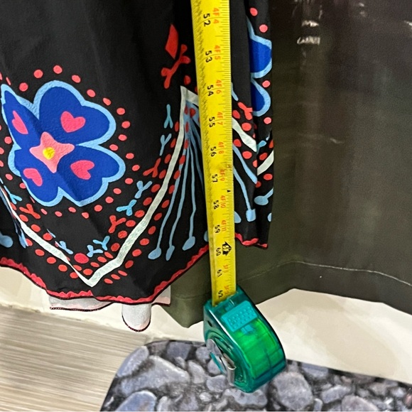 Mixed Floral Off The Shoulder Maxi Dress print colorful Boho M - Picture 7 of 7